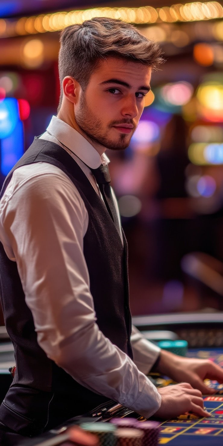 Game lobby interface showing live tables and slot options
